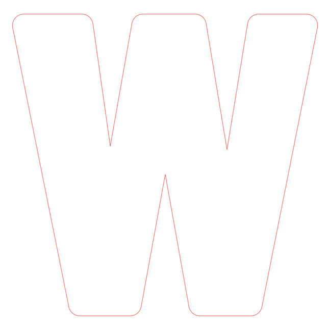 Letter W - bosdieren (volle letter)