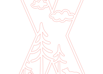 Letter X - bosdieren (holle letter)