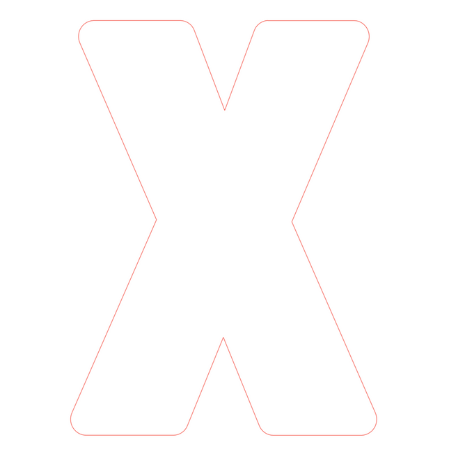 Letter X - bosdieren (volle letter)