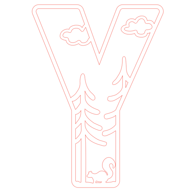 Letter Y - bosdieren (holle letter)