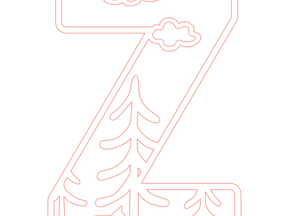 Letter Z - bosdieren (holle letter)