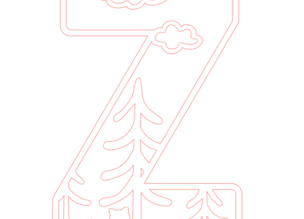 Letter Z - bosdieren (holle letter)